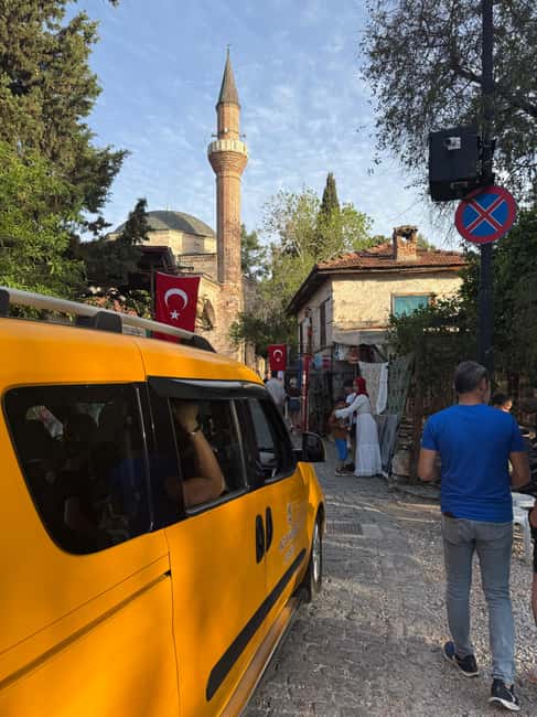 Alanya City, Castle & Boat Tour with Bazaar and Swim Stop - Riding up toward Alanya Castle