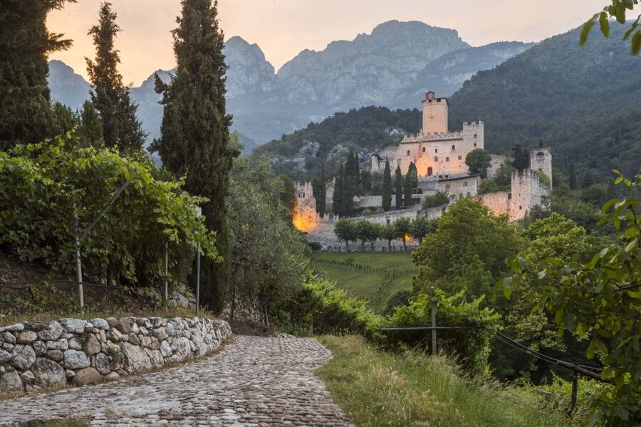 Avio: Avio Castle Entry Ticket - Following the vineyard route to the entrance
