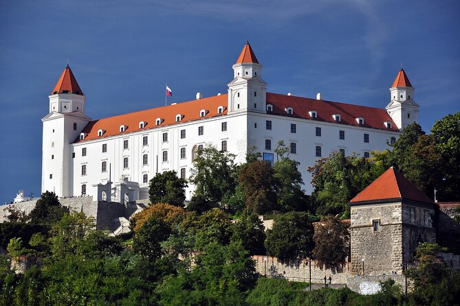 Bratislava Sightseeing Danube Cruise to Devin Castle - Bratislava Castle and cathedral from the river