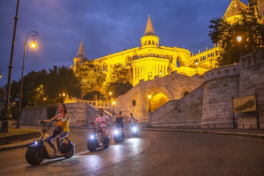 Budapest: Buda Castle E-Scooter Evening Tour - Crossing from central Budapest to Buda