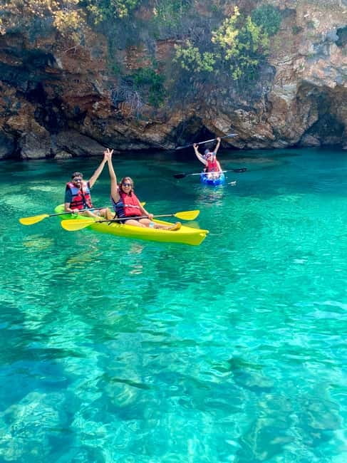 Caves of Porto Palermo: Kayak/SUP Tour with Castle Sea View - The first paddle, caves, and changing light