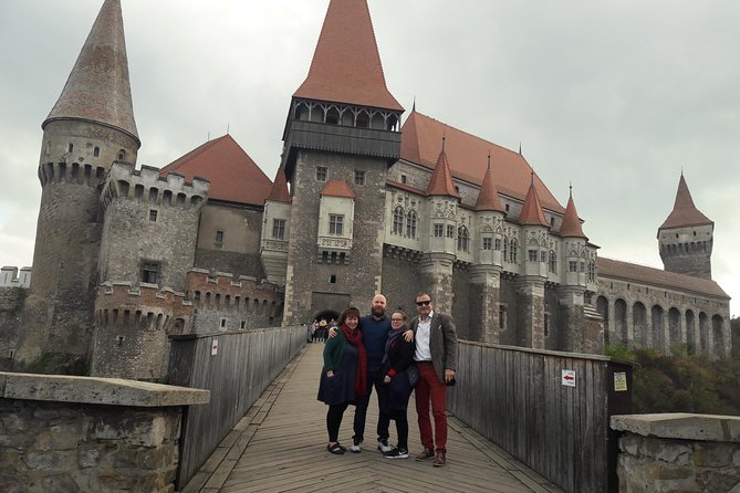 Corvinilor Castle and Sibiu optional Sighisoara from Brasov - A Mercedes van and a group of seven