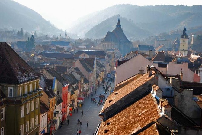 Day Trip Through Brasov in Transylvania and Bran, Peles, and Rasnov Castles - Brasov’s old center and the Black Church