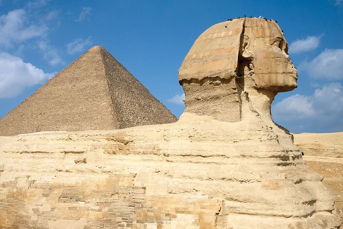 Day Trip To Giza Pyramids Old Cairo Citadel & Bazaar - The Sphinx and the panoramic pyramid view