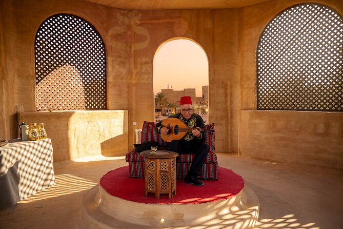 Desert Safari: Luxury Fortress Dinner, Camel Ride & Dune Bashing - Belly dancing, Tanoura, fire, and Dabke