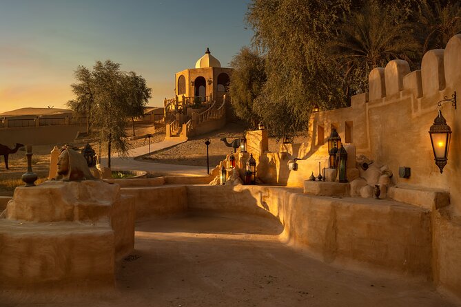 Desert Safari: Luxury Fortress Dinner, Camel Ride & Dune Bashing - Red dunes, sharp turns, and sunset photographs