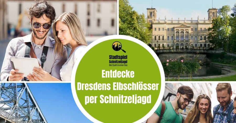 Dresden: Scavenger Hunt to Elbe River & Castles - Lingner Castle and the Elbe Castle setting