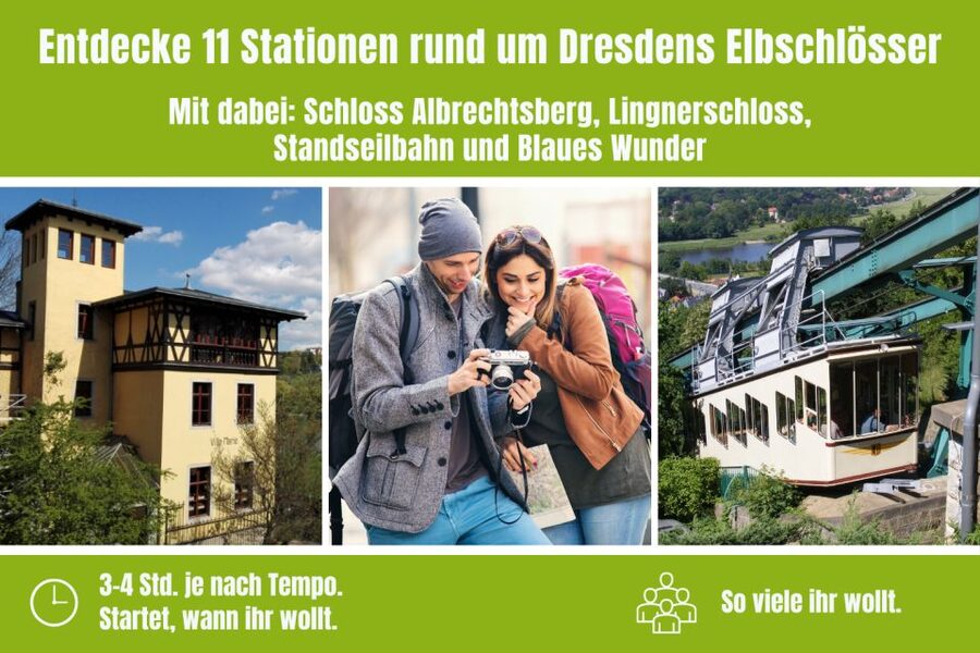 Dresden: Scavenger Hunt to Elbe River & Castles - Crossing beneath the Blue Miracle