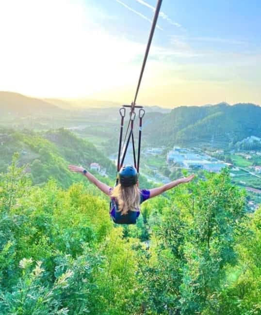 Durres/Golem: Zipline Albania and Petrela Castle - Getting ready for the two to three minute flight