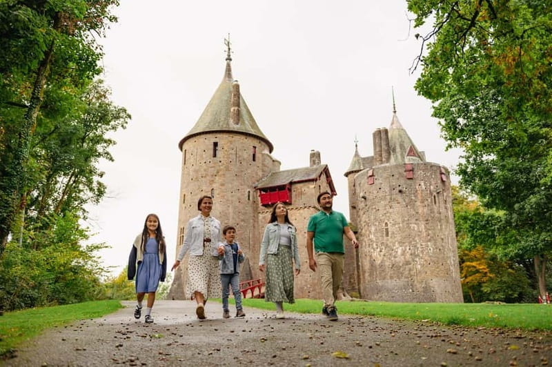 From Cardiff: Caerleon, Tintern Abbey and Three Castles Tour - Starting in Cardiff with a seven-seat electric minivan