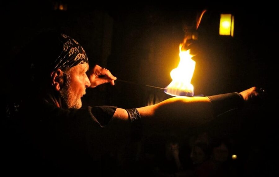 From Prague: Medieval Dinner, Show, Castle and Brewery - Music, dancers, a snake, and the final fire show