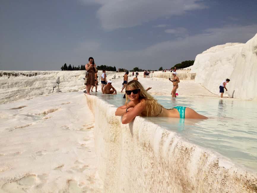 From Turunc: Pamukkale Cotton Castle & Hierapolis Day Trip - Walking through Hierapolis and its necropolis