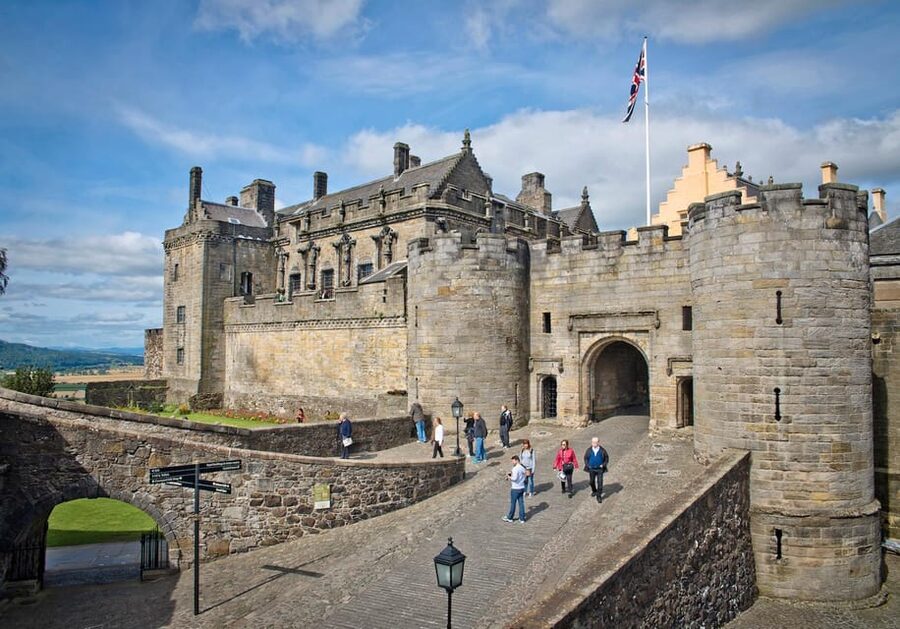 Greenock Cruise Terminal; Stirling Castle and District Tour - Stirling Castle on the volcanic rock
