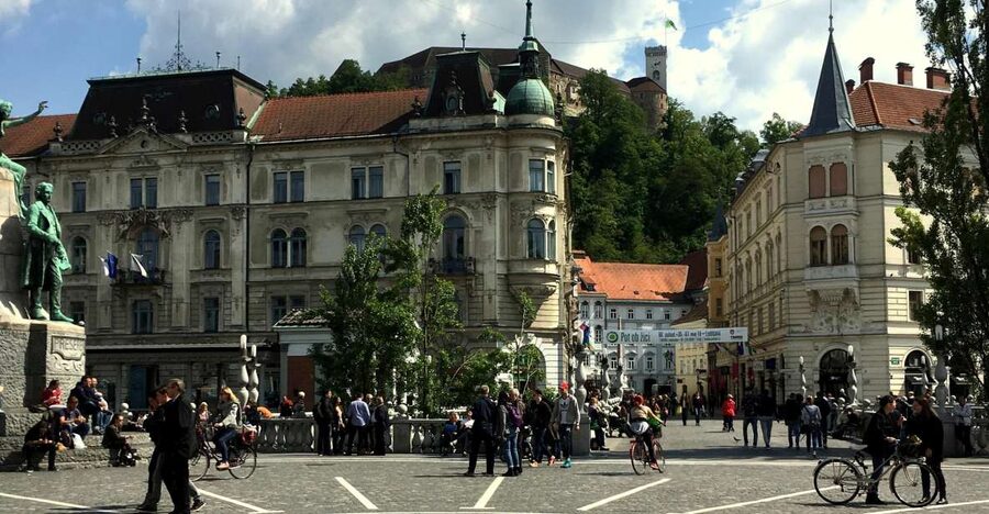 Ljubljana and Ljubljana Castle Sightseeing Tour - Starting beneath Ljubljana’s pink church