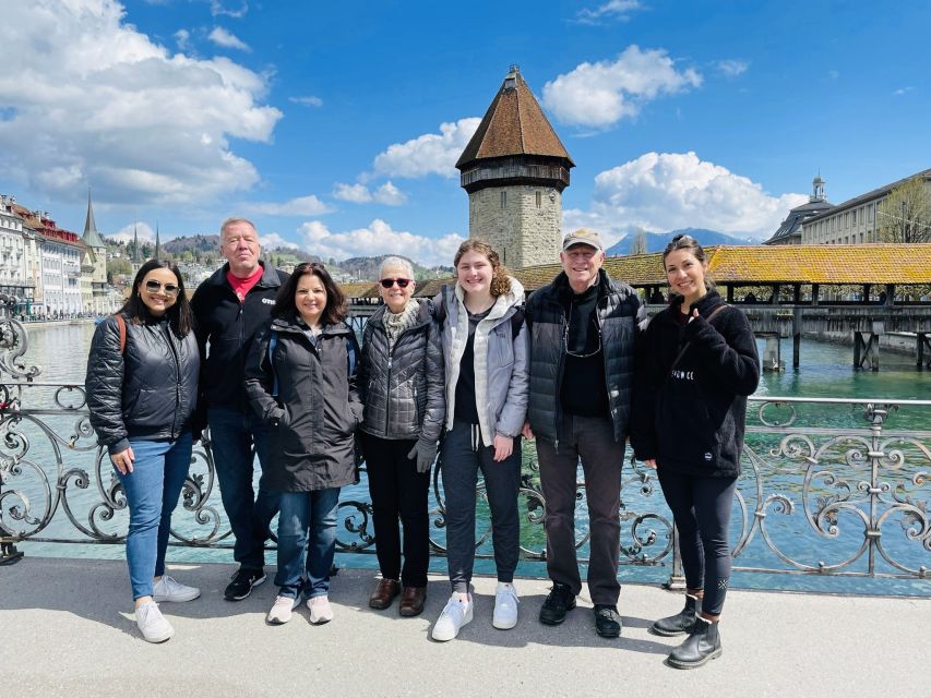 Lucerne CH Tour: Cheese, Chocolate, Chapel Bridge & Chateau - Walking beside the Reuss River
