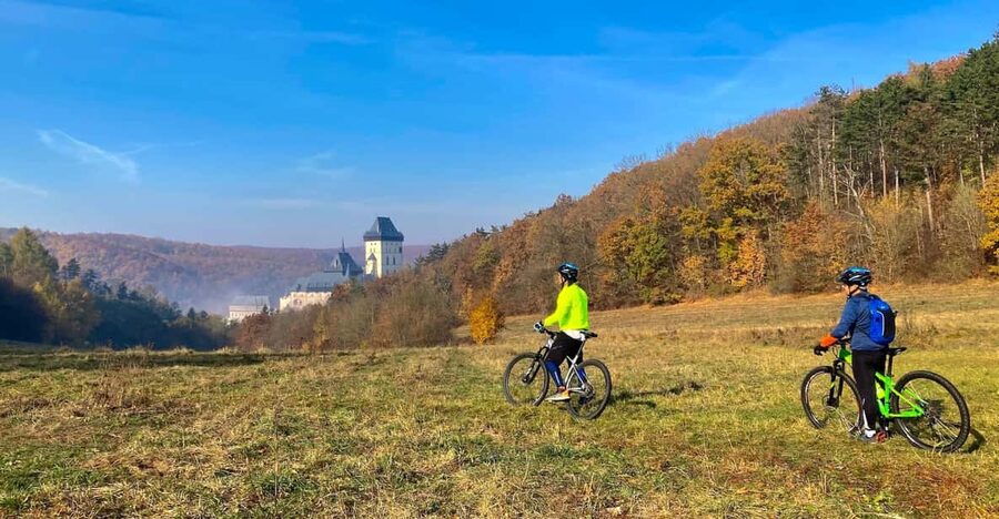 Mountain Biking Full Day Trip to The Karlstejn Castle - Forests, meadows, villages, and changing trail difficulty