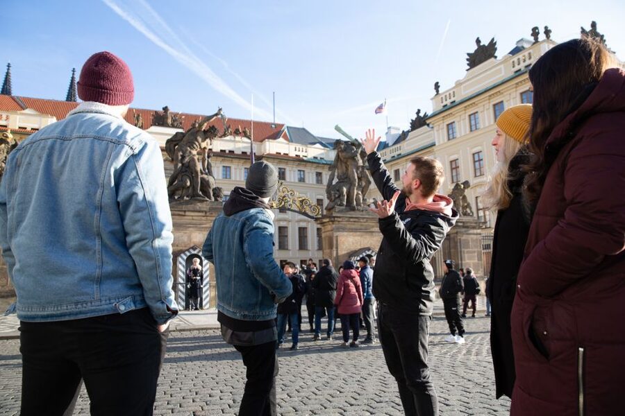 Prague: Castle Grounds & Highlights Walking Tour small-group - The uphill tram ride keeps the tour efficient