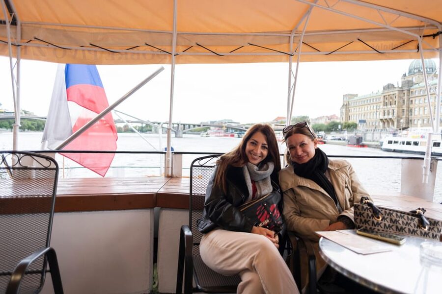 Prague Castle Interiors, Bus Tour and Vltava River Cruise - Meeting at Na Příkopě and riding uphill