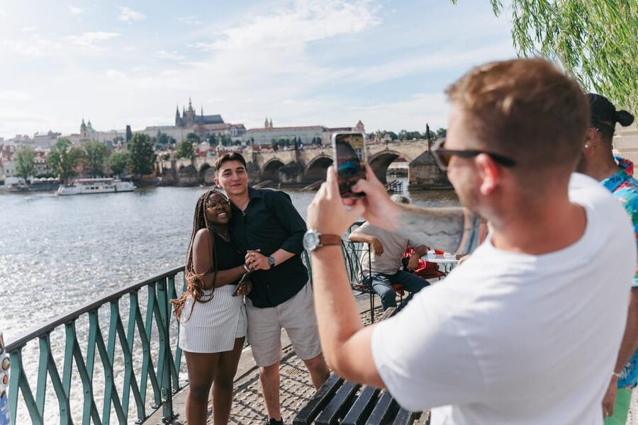 Prague: Full-Day Old Town, River Cruise & Prague Castle Tour - Riding the tram to Prague Castle
