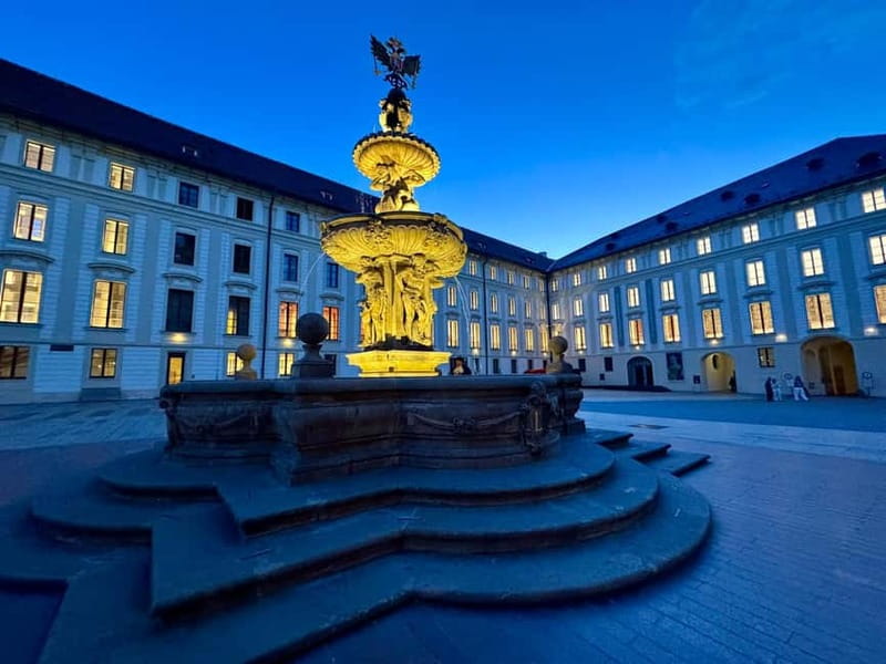 Prague: Night Walk through Prague Castle with City Views - Starting at Malostranská with an easy tram ride