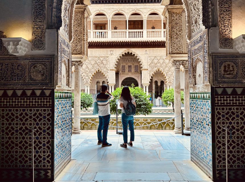 Seville FullDay Tour: Alcázar, Cathedral + Triana & Flamenco - Inside the Alcázar, with less waiting