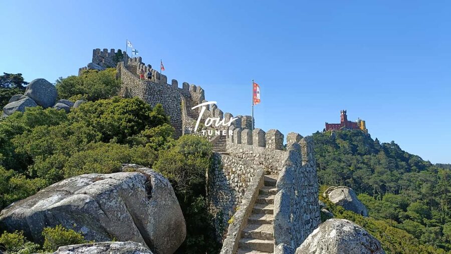 Sintra: Moorish Castle, Pena Palace, Cabo da Roca, & Cascais - Walking toward Pena Palace