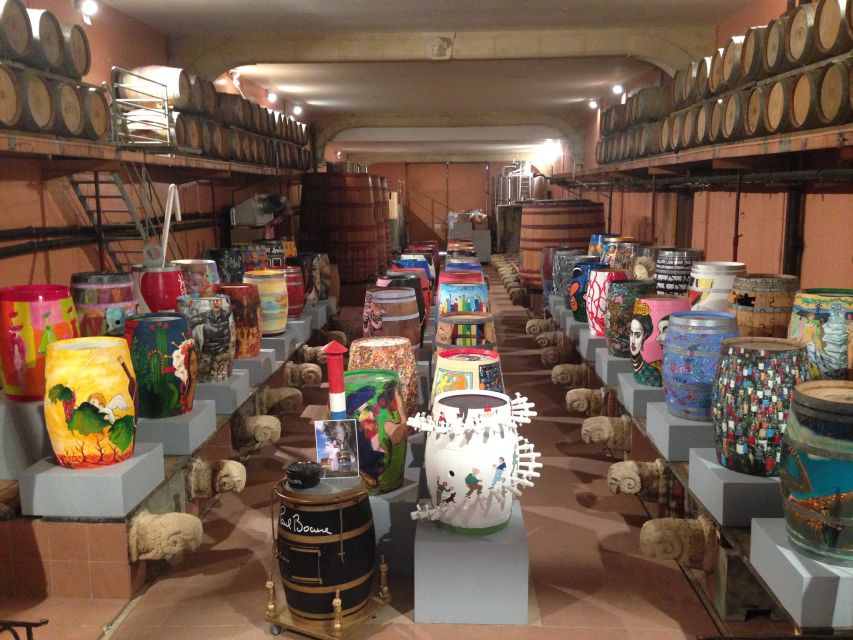 The Châteaux of Grès de Montpellier & Wine Tasting - Château de Flaugergues: a historic house with wine on the table