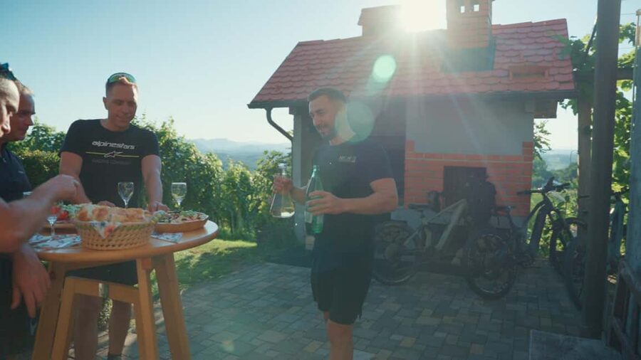 Two Castle E-Bike Tour: From Slovenia to Croatia - A short café pause and the Zagorje countryside